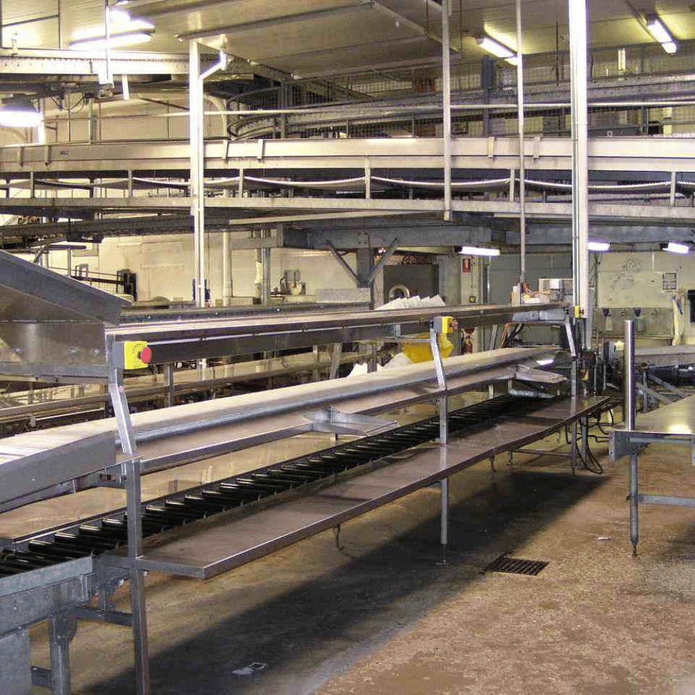 Industrial building exterior with services and ventilation